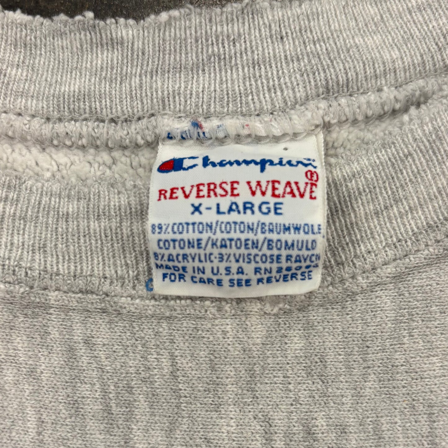 90's Champion Reverse Weave リバースウィーブ NOTRE DAME カレッジスウェット グレー (XL) /A9644S-SO