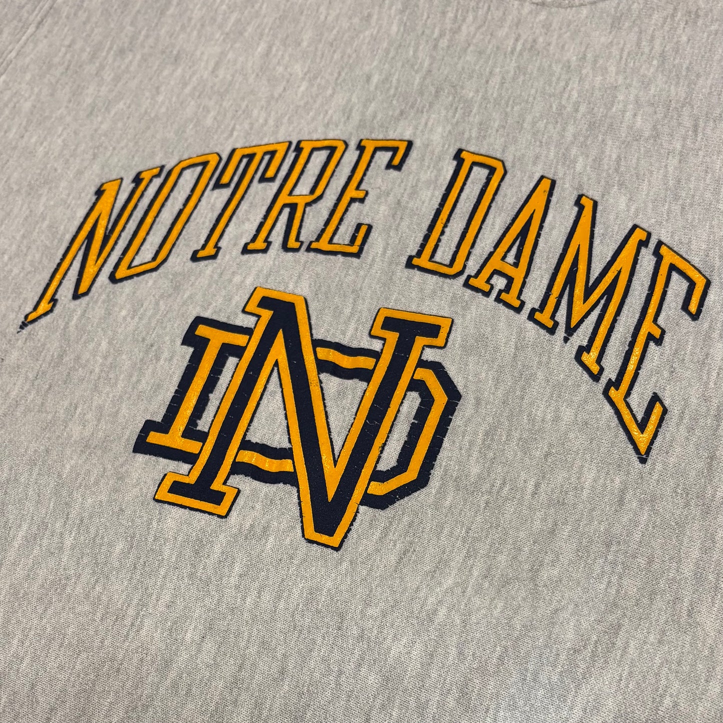 90's Champion Reverse Weave リバースウィーブ NOTRE DAME カレッジスウェット グレー (XL) /A9644S-SO
