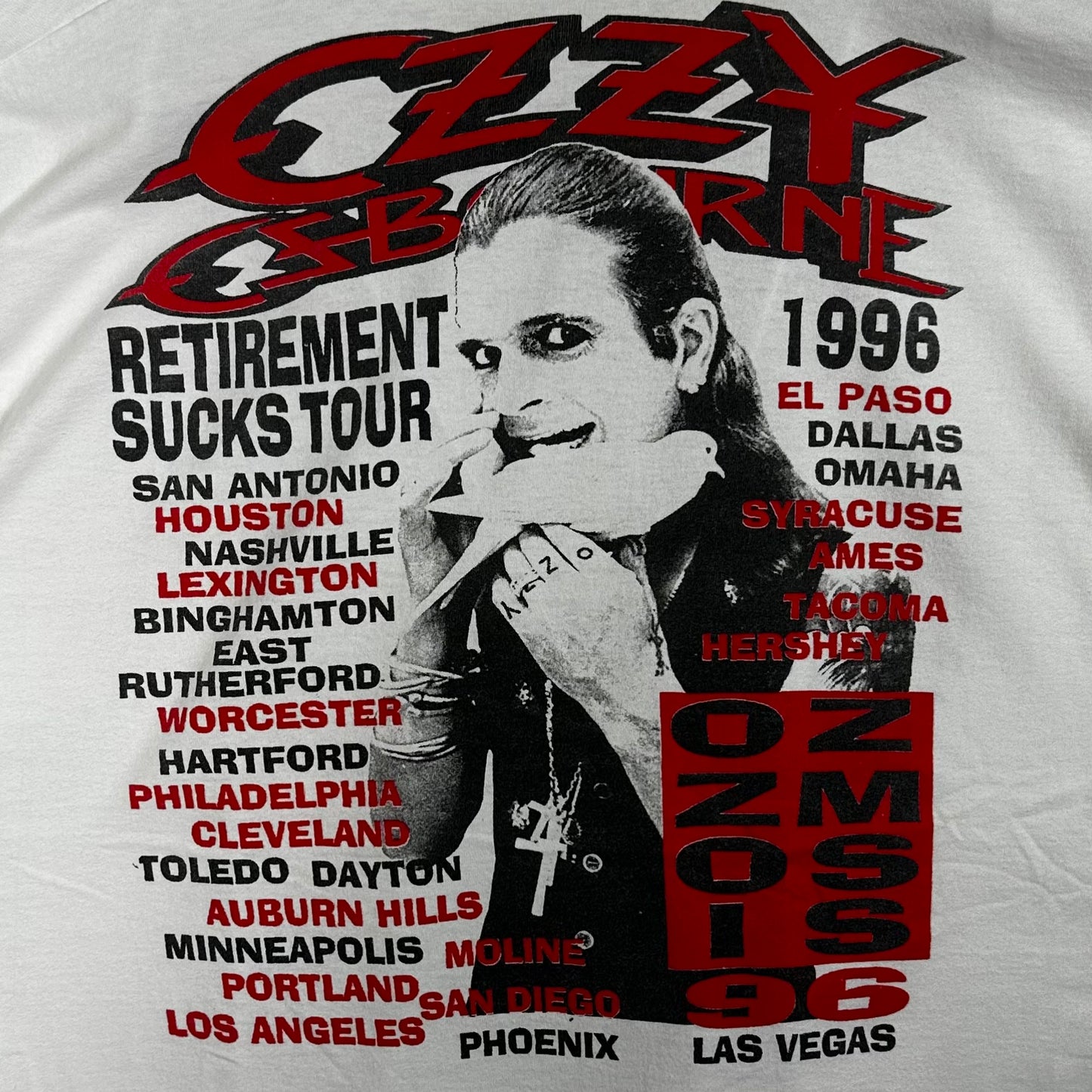 90's OZZY OSBOURNE 1996 TOUR Tシャツ (不明)/A4318T-SO