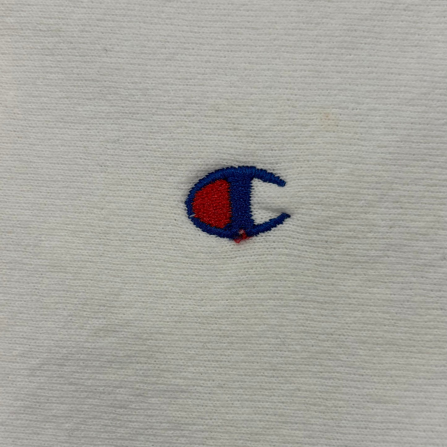 90's Champion Reverse Weave リバースウィーブ ロゴ刺繍 スウェット 白 (サイズ不明）/A8354S-SO