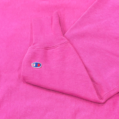 90's Champion Reverse Weave リバースウィーブ ロゴ刺繍 スウェット ピンク (L) /A8689S-SO