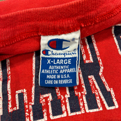 90's Champion MONTCLAIR STATE UNIVERSITY カレッジTシャツ USA製 赤(XL)/A7314T-SO