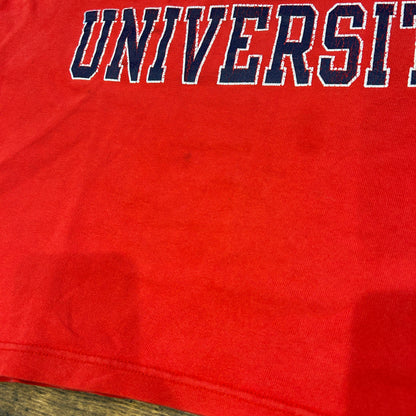 90's Champion MONTCLAIR STATE UNIVERSITY カレッジTシャツ USA製 赤(XL)/A7314T-SO