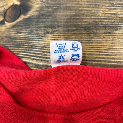 80's Champion チャンピオン OHIO STATE UNIVERSITY カプセル３段 カレッジTシャツ 赤(XL)/A6977T-SO