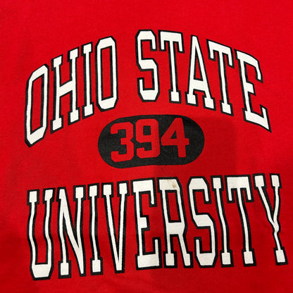 80's Champion チャンピオン OHIO STATE UNIVERSITY カプセル３段 カレッジTシャツ 赤(XL)/A6977T-SO