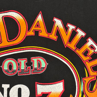 90's FRUIT OF THE LOOM JACK DANIEL'S OLD No'7 アルコールTシャツ 黒 (XL)/B2714T-SO