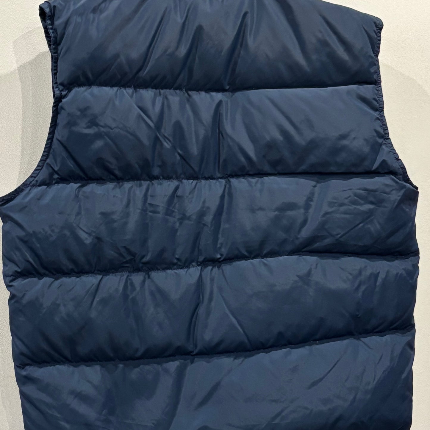 90's Eddie Bauer エディーバウアー ダウンベスト 紺 (L)/A8967V-SO