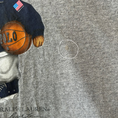 00's Polo by Ralph Lauren ラルフローレン ポロベア Tシャツ グレー(XL)/C1334T-SO