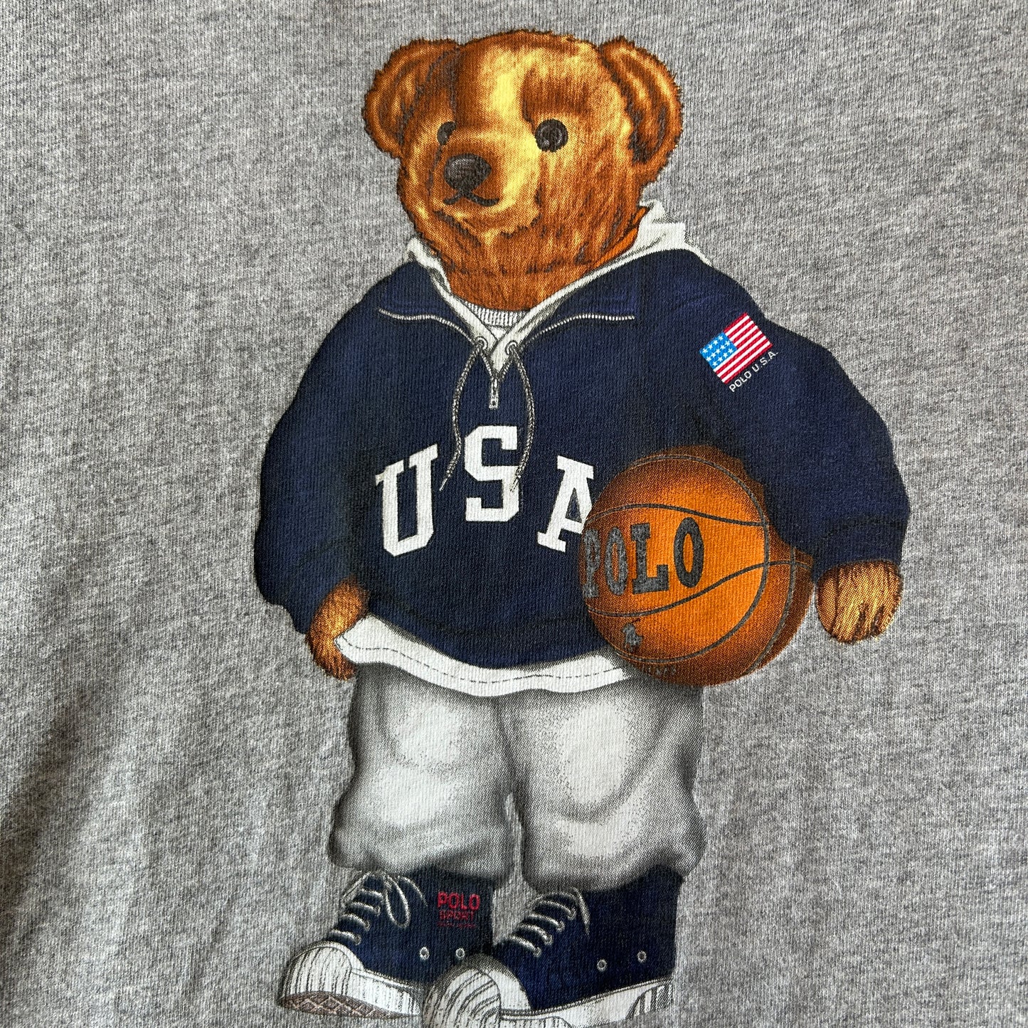 00's Polo by Ralph Lauren ラルフローレン ポロベア Tシャツ グレー(XL)/C1334T-SO