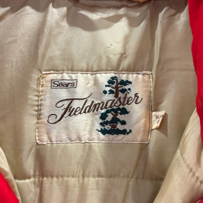 70's Sears フィールドマスター ダウンベスト 赤 (M)/A5977V-SO