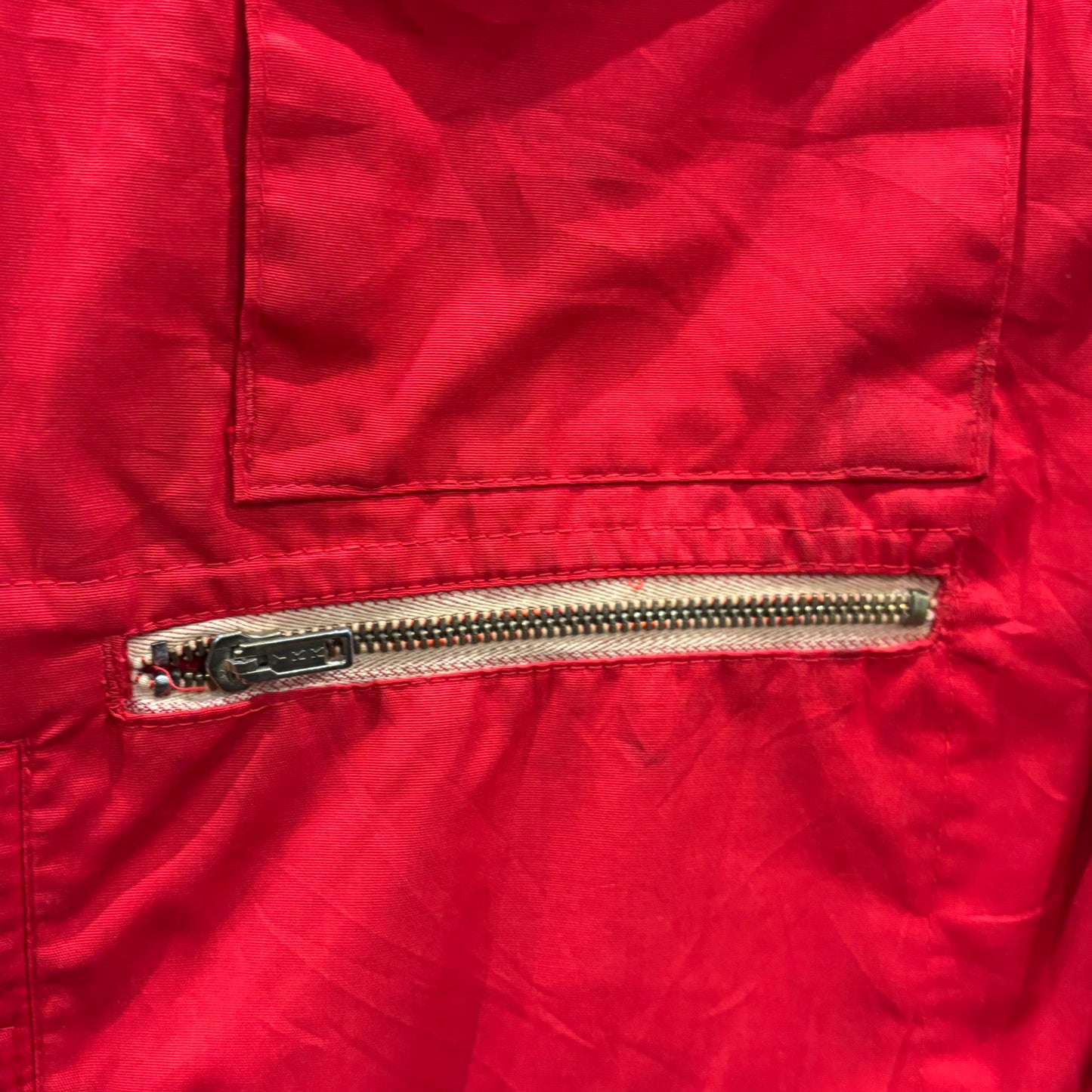 70's Sears フィールドマスター ダウンベスト 赤 (M)/A5977V-SO