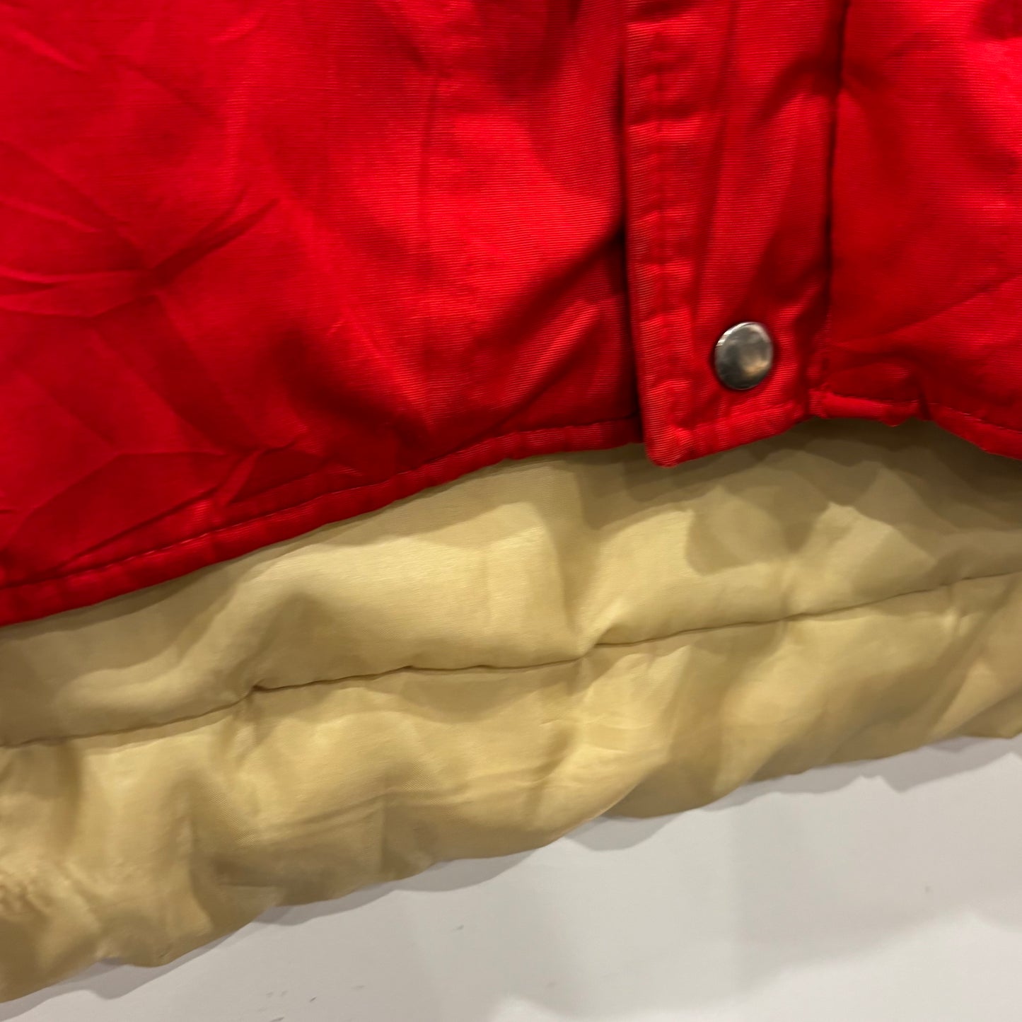 70's Sears フィールドマスター ダウンベスト 赤 (M)/A5977V-SO