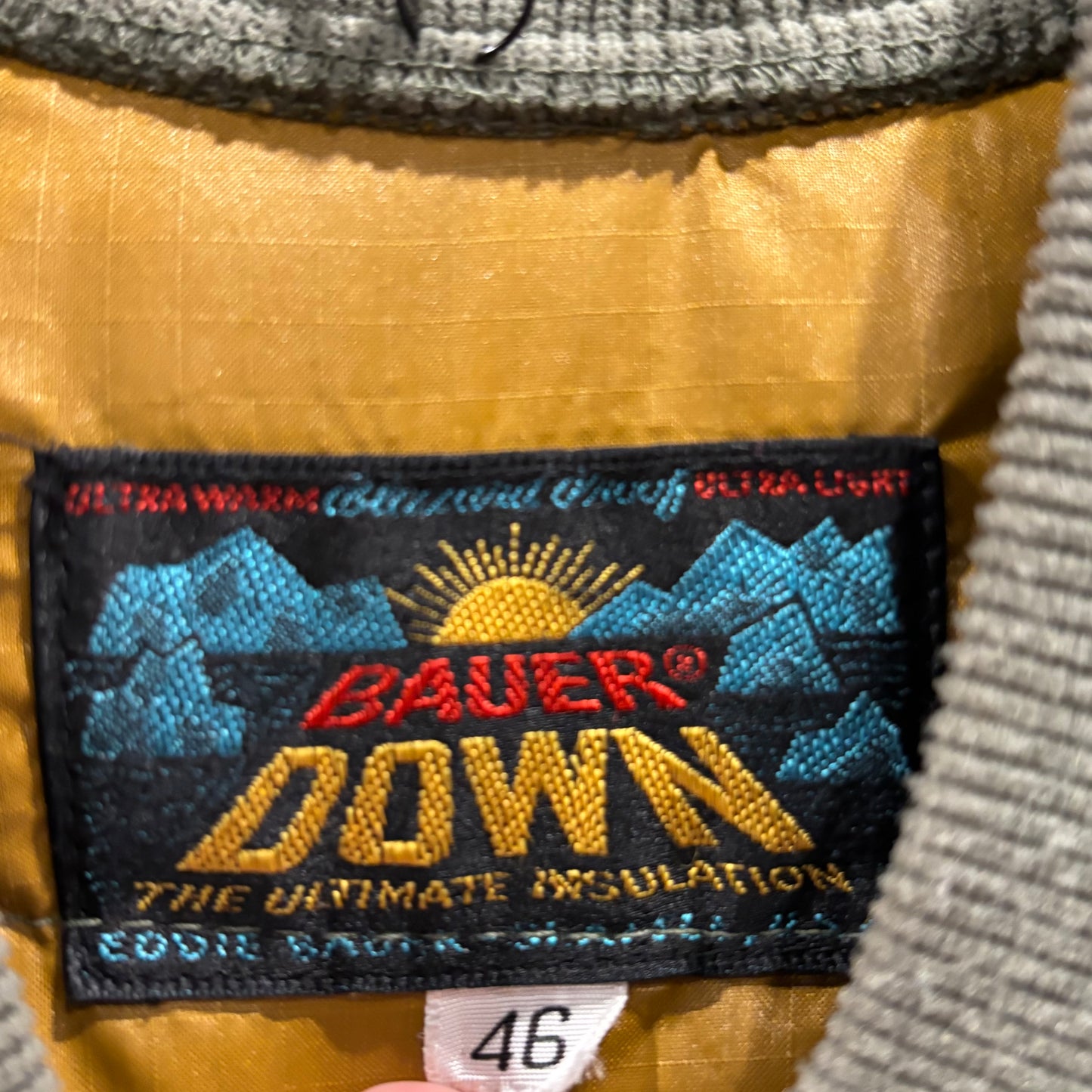 60~70's Eddie Bauer カナディアンベスト ダウンベスト カーキ (46)/A8868V-SO