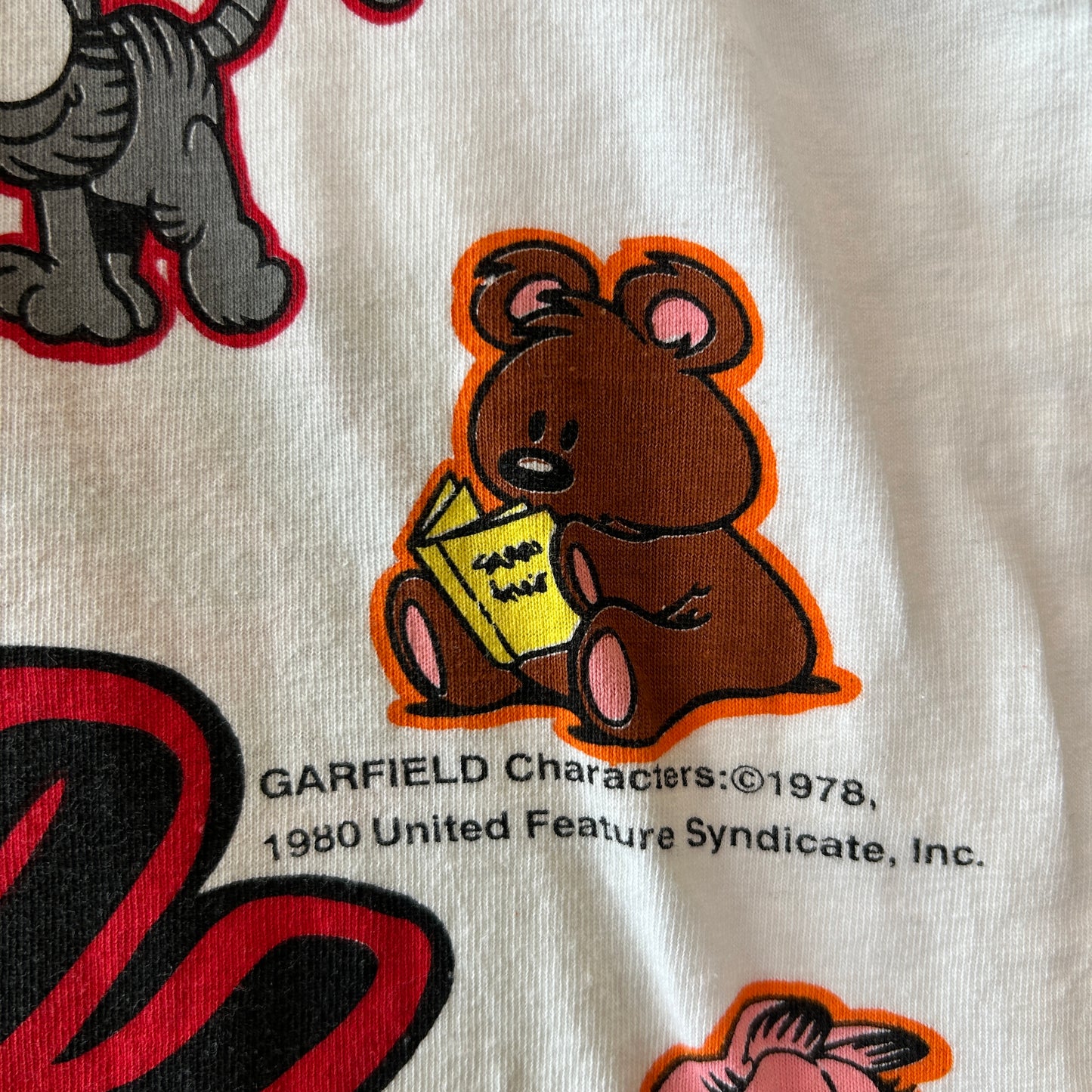 90's Garfield ガーフィールド オールオーバープリントTシャツ ホワイト/C1333T-SO