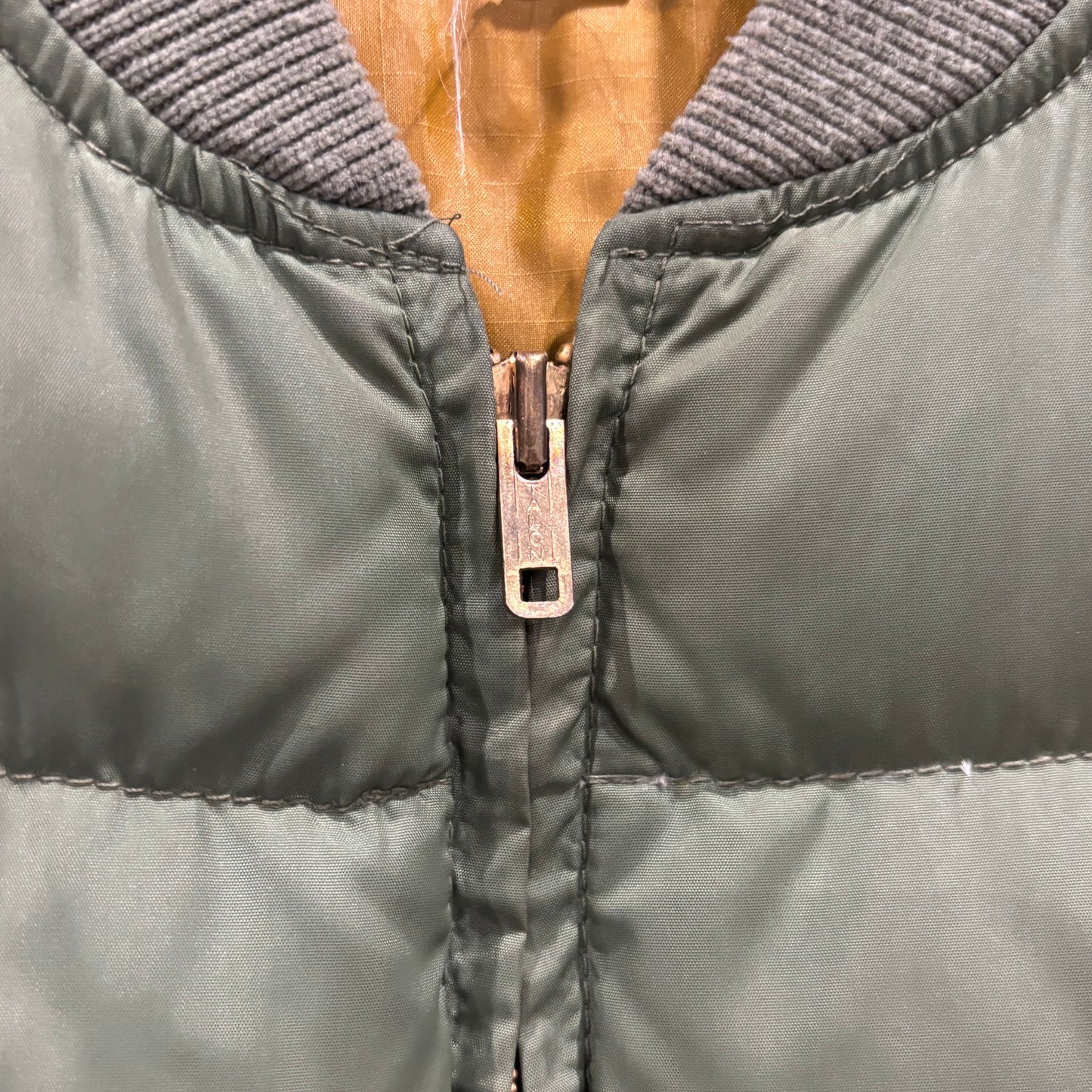 60~70's Eddie Bauer カナディアンベスト ダウンベスト カーキ (46)/A8868V-SO