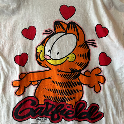 90's Garfield ガーフィールド オールオーバープリントTシャツ ホワイト/C1333T-SO