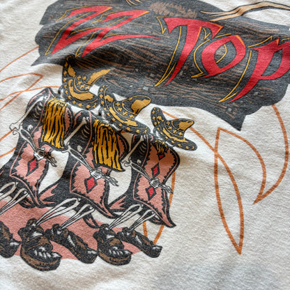 00's   ZZ TOP Beer Drinkers and Hell Raisers Tour 2003 バンドTシャツ 白 サイズ不明/A7252T-SO