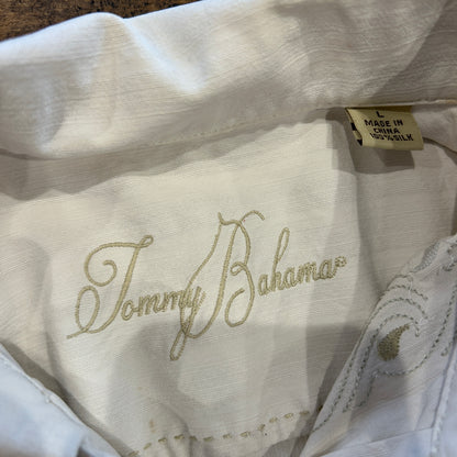 Tommy Bahama 刺繍シルクシャツ (L)/A6607SH-SO