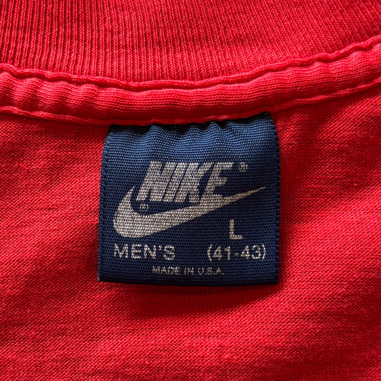 80's NIKE 紺タグ ロゴTシャツ 赤 L/A6423T-SO