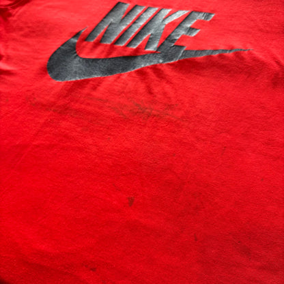 80's NIKE 紺タグ ロゴTシャツ 赤 L/A6423T-SO