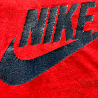 80's NIKE 紺タグ ロゴTシャツ 赤 L/A6423T-SO