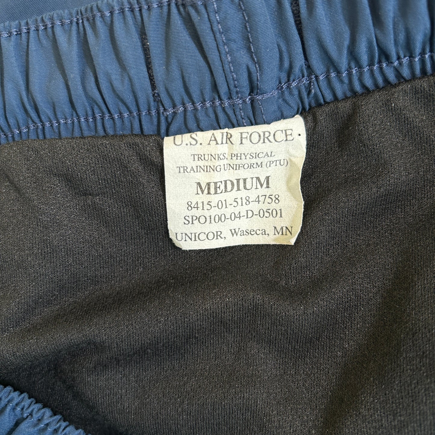 00's U.S.Air Force PTU ナイロントレーニングショーツ ネイビー(Medium)/C1362P-SO