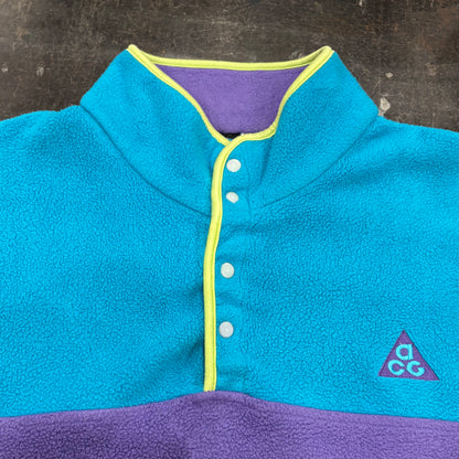 90's NIKE ACG ナイキ フリースジャケット ターコイズブルー/パープル (L) /A9321F-SO