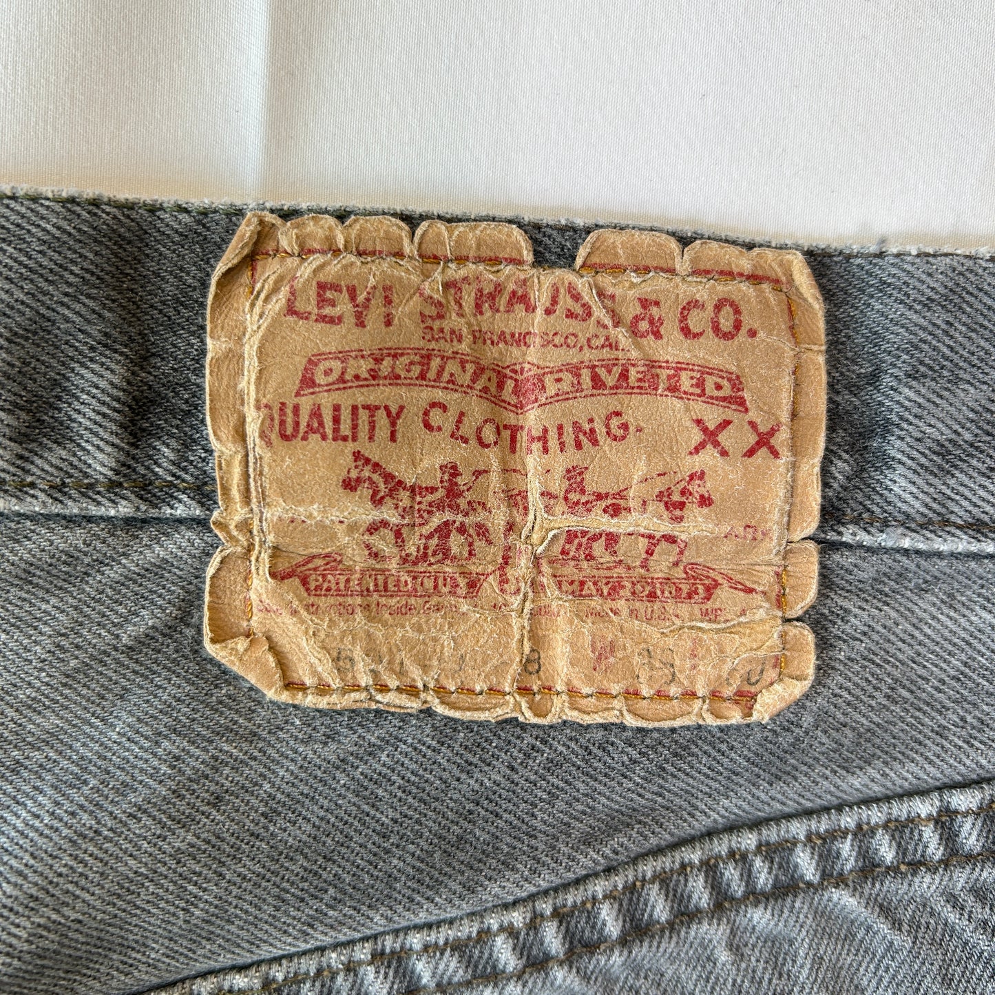 80's Levi's 501-0568 先染め ブラックデニム USA製 表記W36L30/A9143P-SO