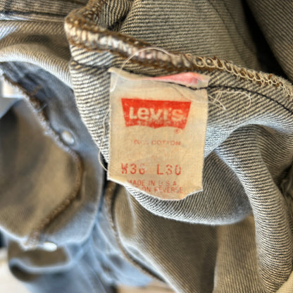 80's Levi's 501-0568 先染め ブラックデニム USA製 表記W36L30/A9143P-SO