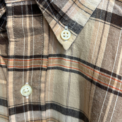 00's Ralph Lauren BLAKE ラルフローレン チェックシャツ ベージュ黒橙 (L)/A8008S-SO