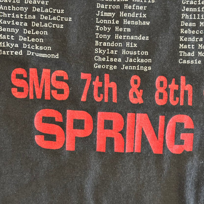 90's FRUIT OF THE LOOM ライオンキング SMD 7th&8th GRADE SPRING SING '95 イベント記念Tシャツ 黒 (XL)/B2737T-SO