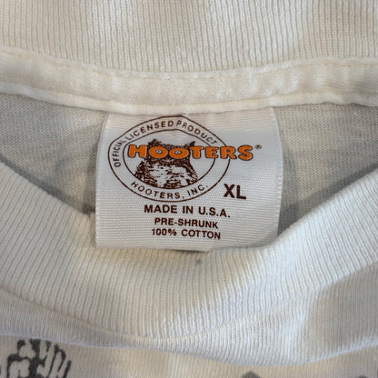 90's HOOTERS SPRINg BREAK レストラン&スポーツバー 企業Tシャツ 白 (XL)/B2067T-SO