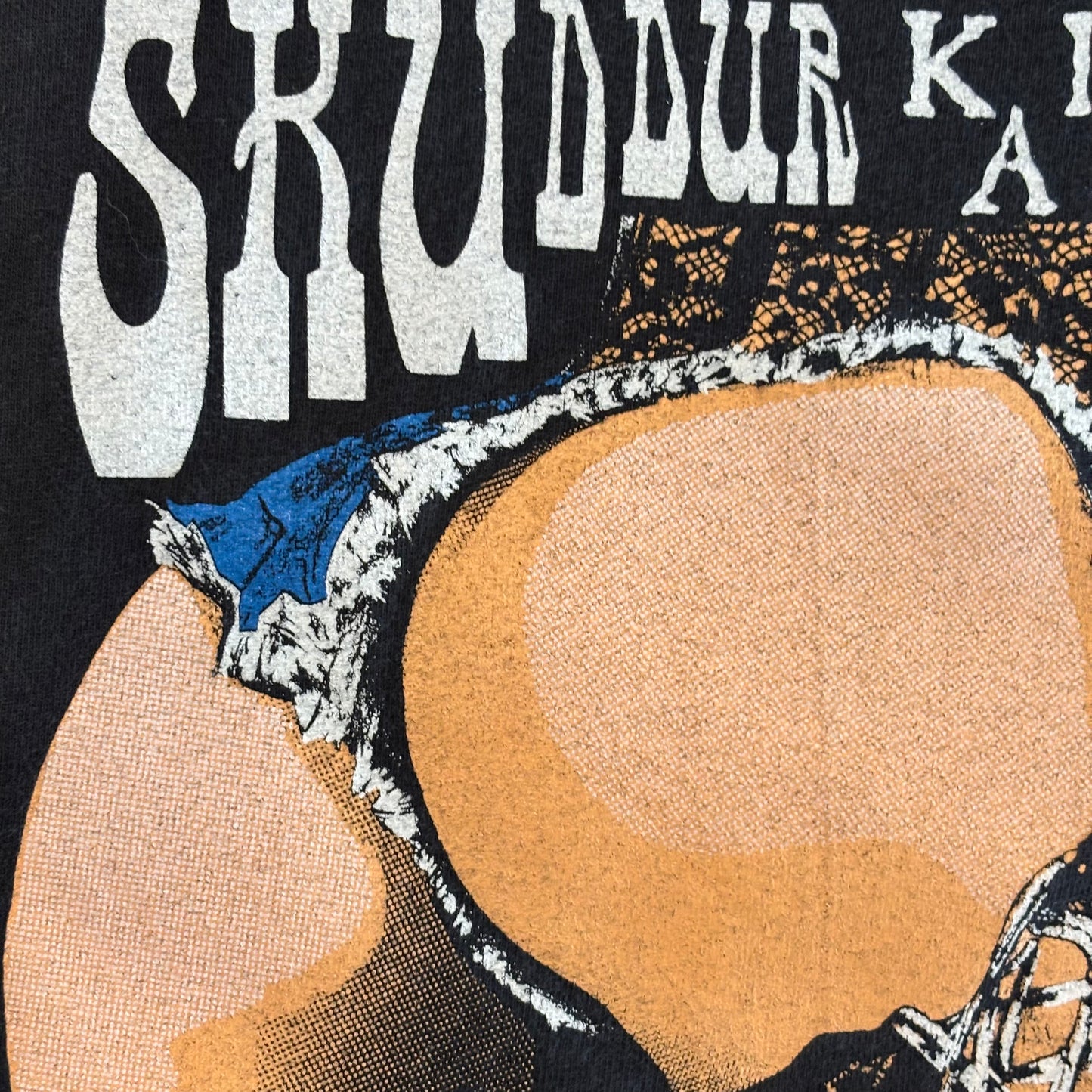 90's Hanes DIRTY VARMINTS Skuddur Kick Ass Rock バイク Tシャツ 黒 (XXL)/B2739T-SO