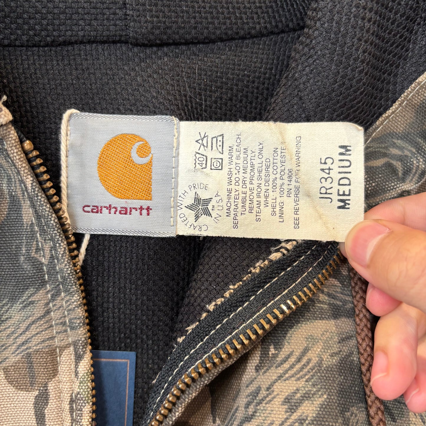 90's Carhartt カーハート アクティブジャケット リアルツリー柄 (M)/B4283J-SO