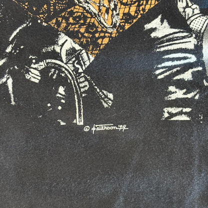 90's Hanes DIRTY VARMINTS Skuddur Kick Ass Rock バイク Tシャツ 黒 (XXL)/B2739T-SO
