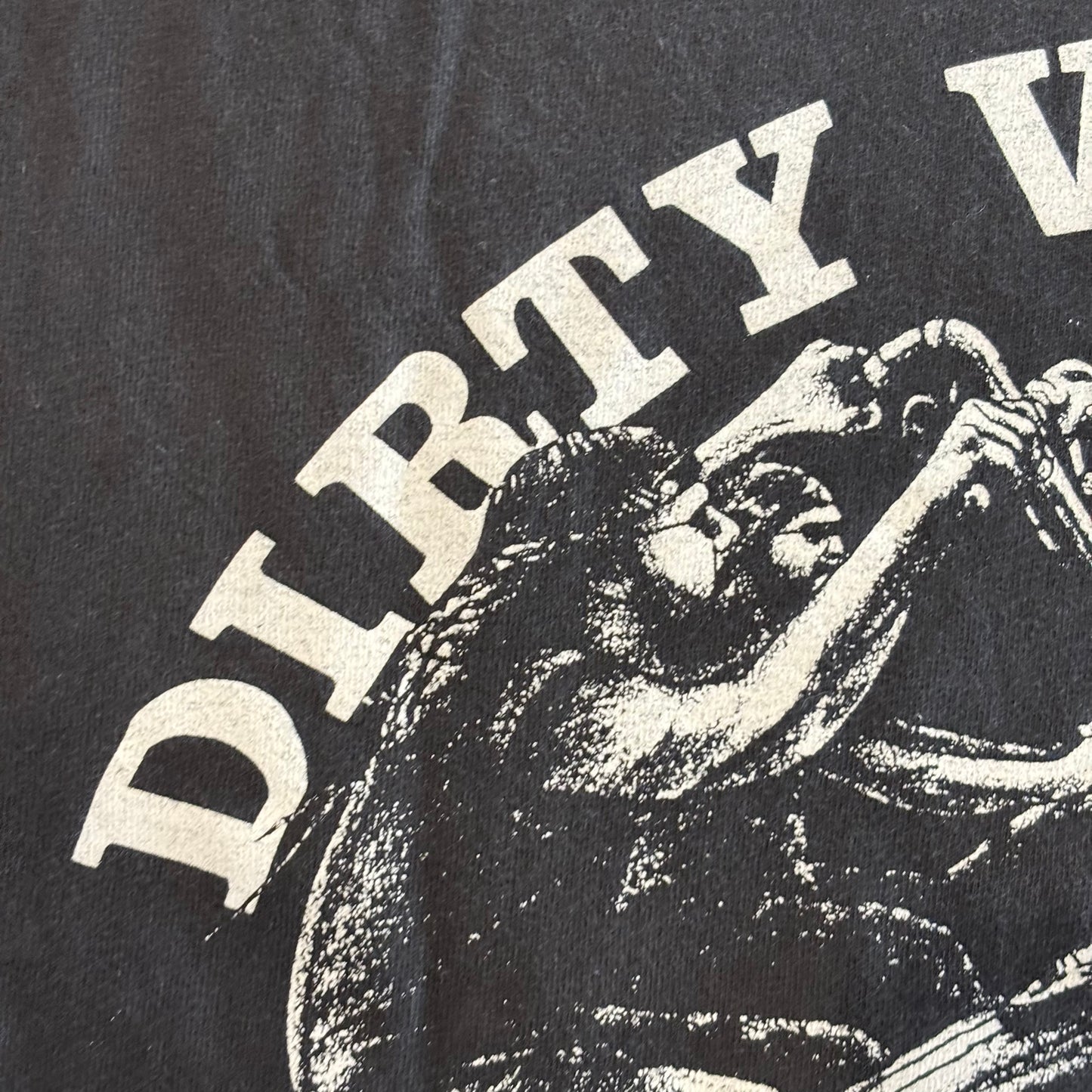 90's Hanes DIRTY VARMINTS Skuddur Kick Ass Rock バイク Tシャツ 黒 (XXL)/B2739T-SO