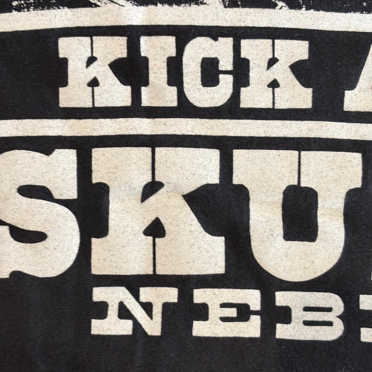 90's Hanes DIRTY VARMINTS Skuddur Kick Ass Rock バイク Tシャツ 黒 (XXL)/B2739T-SO
