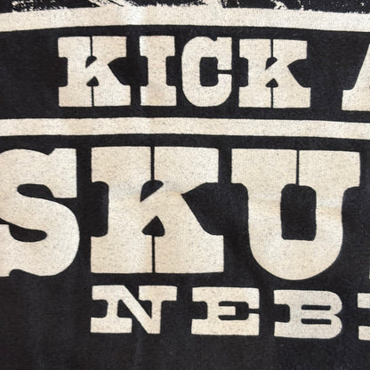 90's Hanes DIRTY VARMINTS Skuddur Kick Ass Rock バイク Tシャツ 黒 (XXL)/B2739T-SO