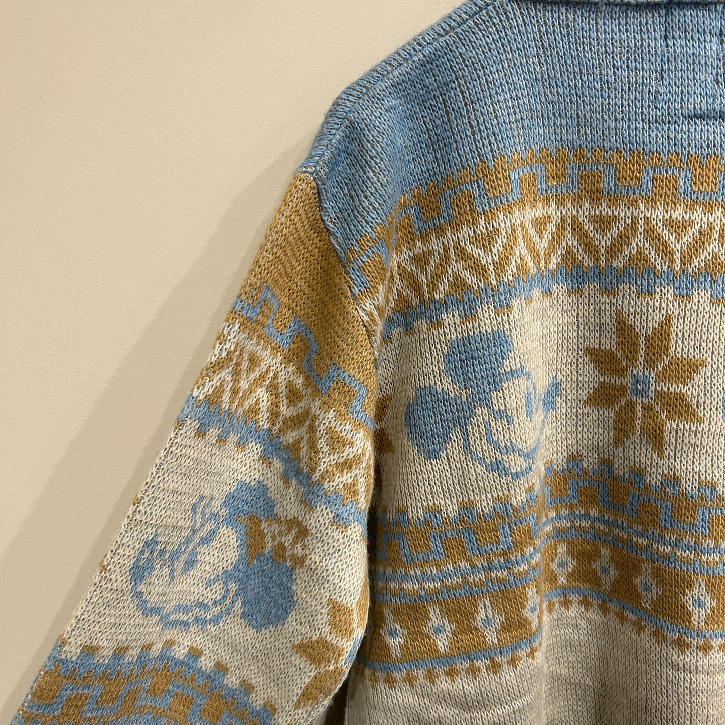 70's KENNINGTON　ディズニープロダクション ノルディック柄 アクリルニット ミッキーミニー (L)/A5708K-SO