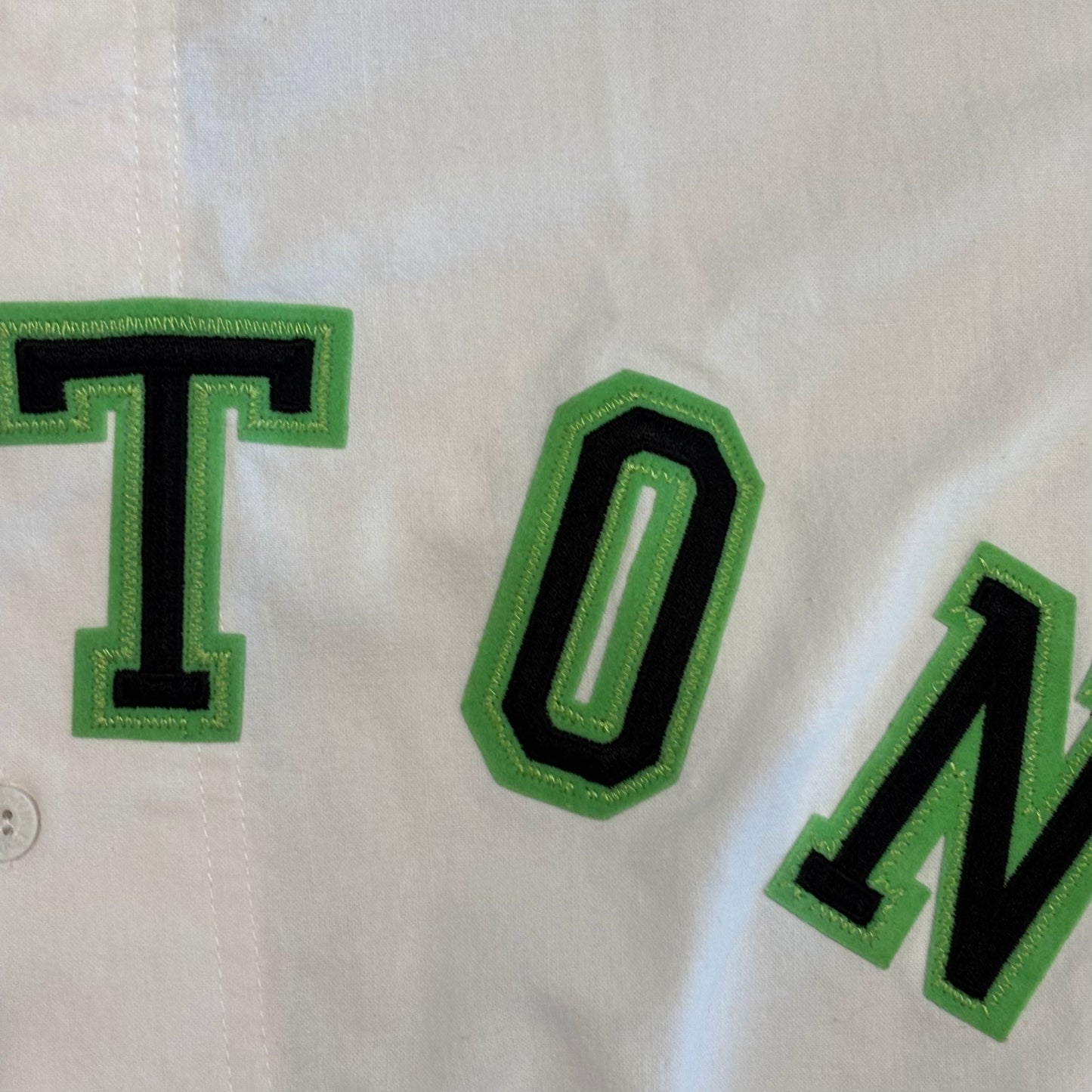 90's NIKE BOSTON ベースボールシャツ 半袖シャツ 白 (L)/B2347S-SO