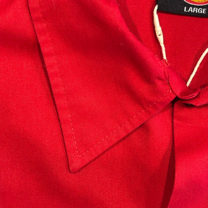 90's Dickies Twe Tone color Shirt ２色 半袖シャツ 赤黒 (L)/A3570S-SO
