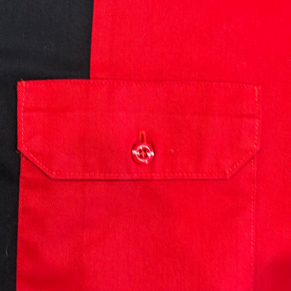90's Dickies Twe Tone color Shirt ２色 半袖シャツ 赤黒 (L)/A3570S-SO