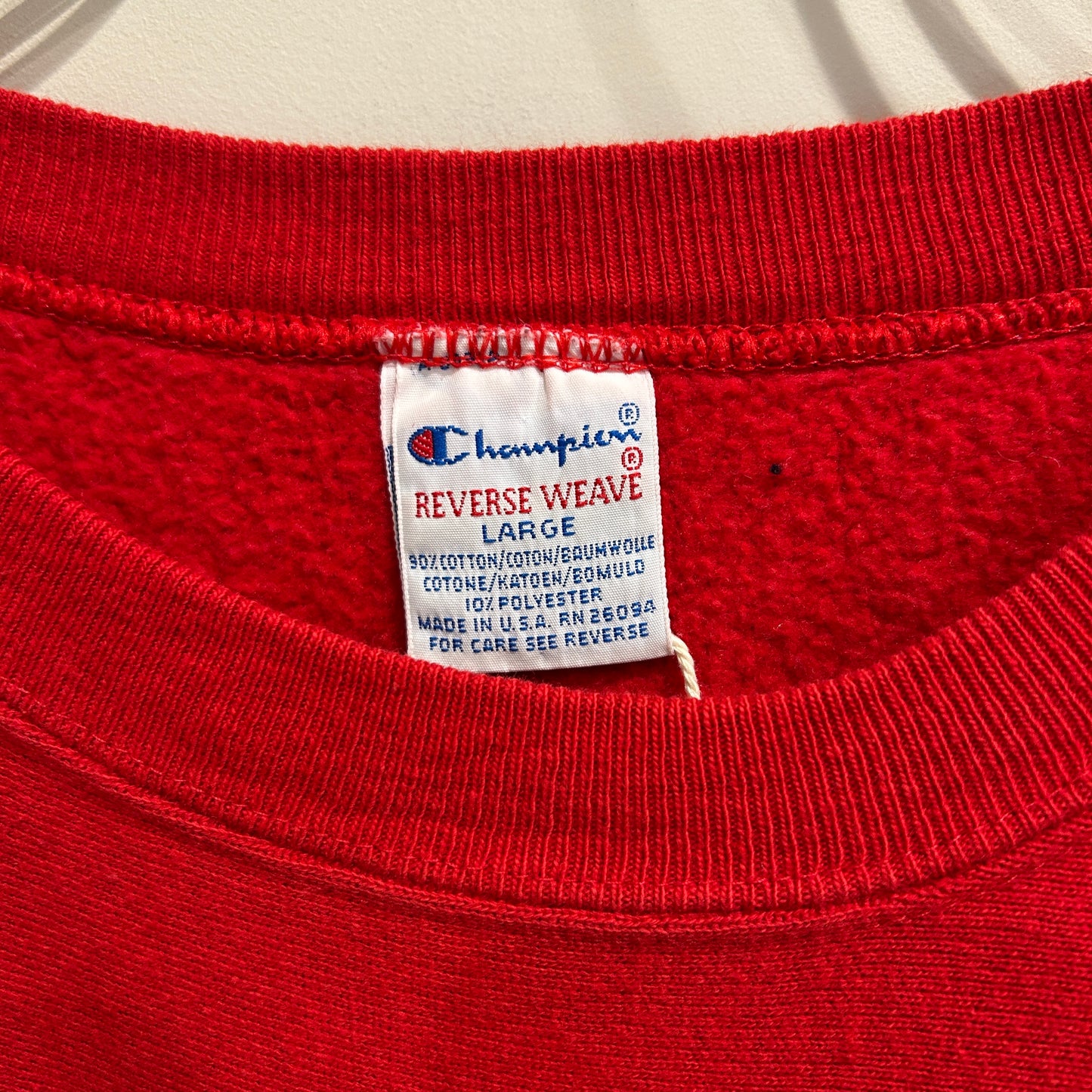 90's Champion Reverse weave リバースウィーブ "Quince Orchard" カレッジスウェット 赤 (L)/C0679S-SO