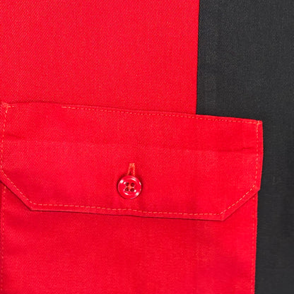 90's Dickies Twe Tone color Shirt ２色 半袖シャツ 赤黒 (L)/A3570S-SO