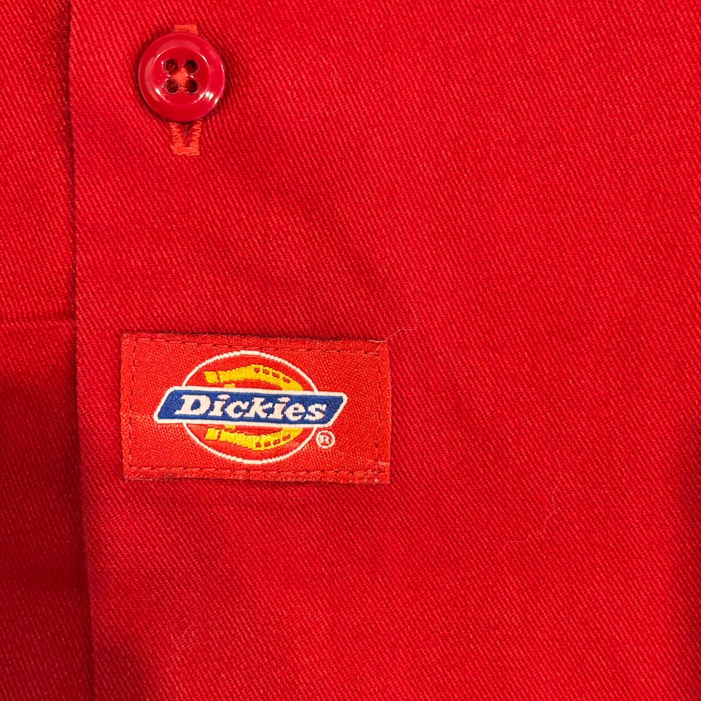 90's Dickies Twe Tone color Shirt ２色 半袖シャツ 赤黒 (L)/A3570S-SO