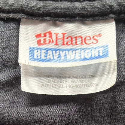 90's  Hanes AMOEBA MUSIC  HOLLY WOOD 企業 プリントTシャツ 黒 XL/B2747T-SO