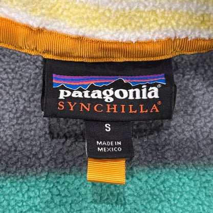 Patagonia パタゴニア スナップT マルチカラー フリース グリーンイエロー (S) /A9855F-SO