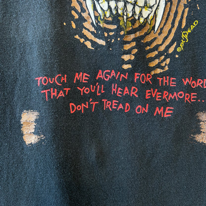 90's Metallica×Pushead メタリカ パスヘッド ”DON'T TRED ON ME" バンドTシャツ 黒(L)/C0300T-SO