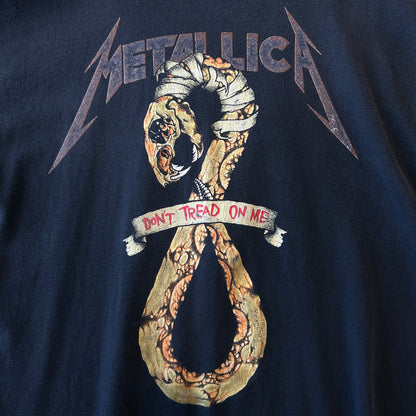 90's Metallica×Pushead メタリカ パスヘッド ”DON'T TRED ON ME" バンドTシャツ 黒(L)/C0300T-SO