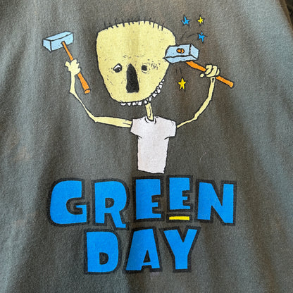 90's GRREN DAY グリーン・デイ ”NIMROD＂ Tシャツ ミュージックT giant オリーブ(L)/C0518T-SO